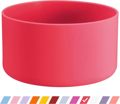 Vista 7 de Vmini Funda protectora de silicona, compatible con Hydro Flask y más botellas de agua, funda inferior antideslizante de 12 a 40 onzas