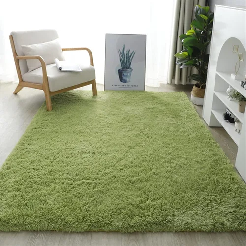 Vista 14 de Lifup Alfombra rectangular esponjosa para sala de estar o dormitorio, color Naranja