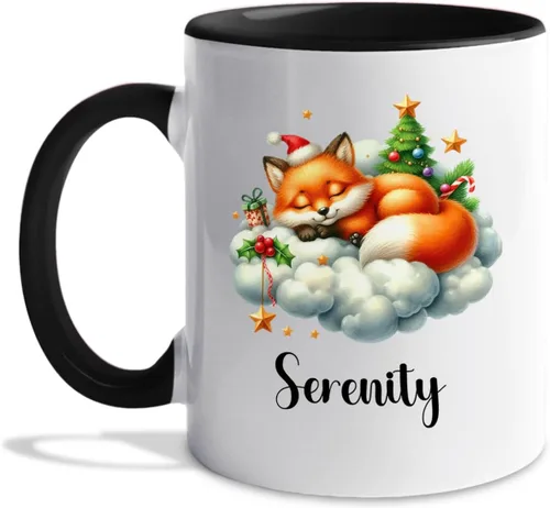 Vista 30 de Taza de café de Papá Noel con nombre personalizado – Taza de Papá Noel personalizada, 11 onzas y 15 onzas, bonita taza de cerámica blanca regalo