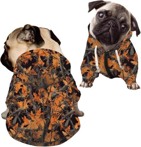 Vista 40 de Howilath Sudaderas con la bandera estadounidense para perros medianos, abrigo de invierno con diseño de pata de cachorro, ropa cálida con capucha