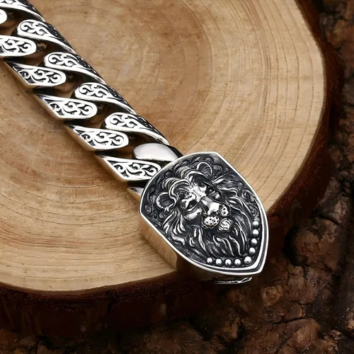 Vista 3 de Pulsera de plata esterlina italiana Cuba para hombre, diseño de eslabones sólidos S925, regalo de joyería para papá, novio, hijo