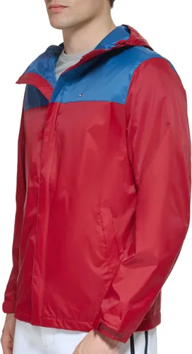 Vista 23 de Tommy Hilfiger Chaqueta impermeable con capucha, transpirable, ligera, para hombre