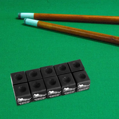 Vista 6 de HMQQ Low-Dust Pool Cue Chalk, 12-Pack Billiard Chalk, 6 Color Options Negro