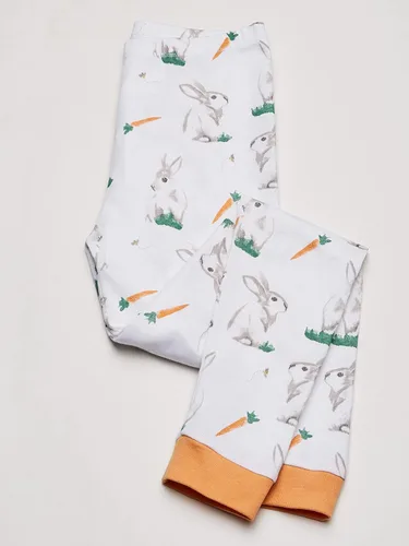 Vista 4 de Burt's Bees Conjunto de pijama para bebé, camiseta y pantalón de 2 piezas, 100 % algodón orgánico, Hábito de conejo