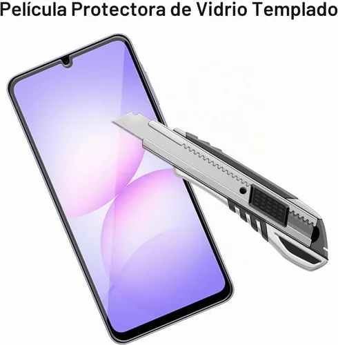 Vista 3 de Paquete de 4 protectores de pantalla de vidrio compatibles para Samsung Galaxy A07 5G / 4G [dureza 9H] - Vidrio templado de pantalla HD, resistente