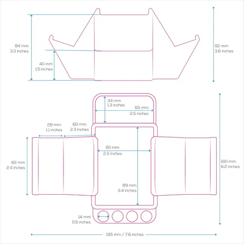 Vista 2 de Soporte Dual para Controlador de Juego, Control Remoto de TV y Organizador de Escritorio Estacionario, Diseño Universal para Gamepads de Xbox ONE