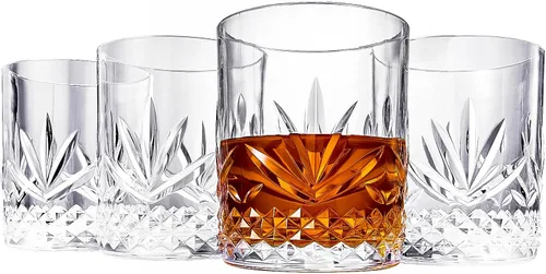Vista 8 de Khen Vasos de cóctel y Martini Coupé de Tritan inastillables, resellables Juego de 4 vasos de cristal similar, reutilizables, irrompibles e Mixto