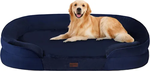 Vista 29 de Dwanton - Cama ortopédica para perros medianos con espuma de gel de memoria, sofá impermeable para perros, cama lavable para mascotas con cojín