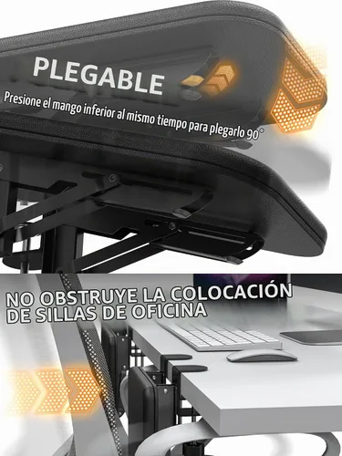Vista 7 de NODOCA Reposabrazos para escritorio, reposabrazos ergonómico, extensor de escritorio, esponja suave incorporada, cómodo soporte de brazo
