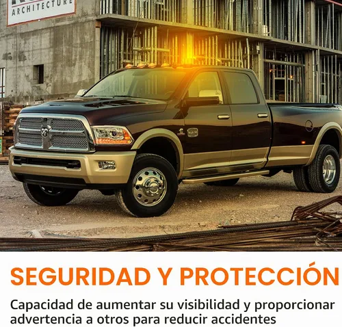 Vista 7 de AnTom Luz magnética inalámbrica de baliza, recargable de advertencia intermitente de emergencia, luces estroboscópicas que funcionan