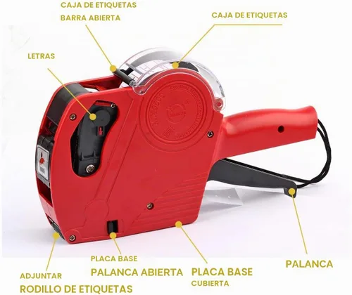Vista 3 de Kit de máquina etiquetadora de precios, Rojo