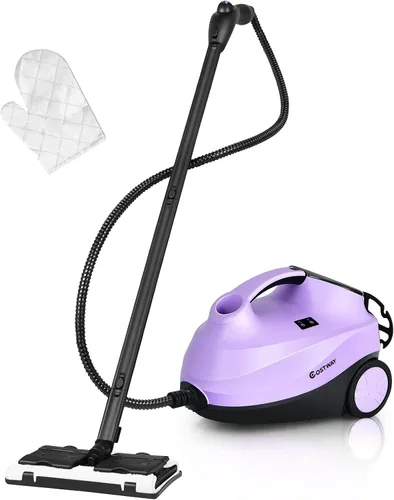 Vista 11 de COSTWAY Limpiador a vapor multiusos de 2000 W con 19 accesorios Azul