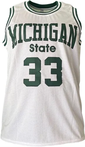Vista 4 de Magic Johnson - Camiseta de baloncesto blanca con autógrafo (Beckett), Blanco