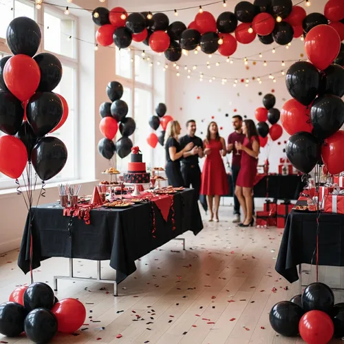 Vista 7 de RUBFAC Globos negros, globos de fiesta de 12 pulgadas para decoraciones de fiesta de graduación, mes de la historia negra, cumpleaños, boda, baby