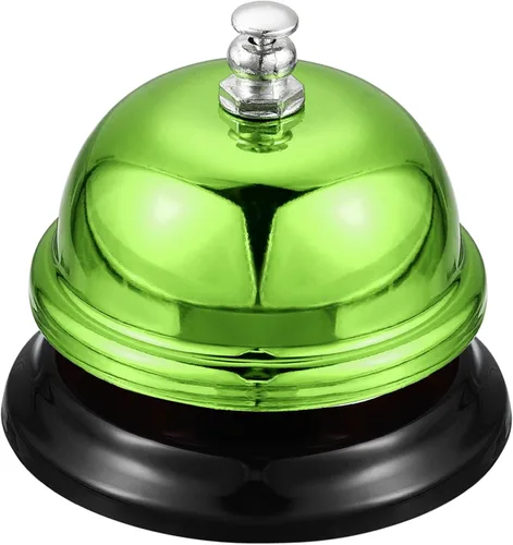 Vista 19 de uxcell Campana de escritorio, 3.346 in (3.35 pulgadas) para restaurantes, servicio, azul