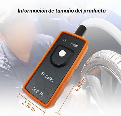 Vista 2 de Herramienta de restablecimiento de sensor de neumáticos automotriz, herramienta de reaprendizaje TPMS, sensor de monitoreo de presión de neumáticos