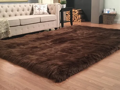 Vista 12 de LAMBZY Colección Lena - Alfombra cuadrada de piel de oveja sintética, súper suave, hipoalergénica, de primera calidad