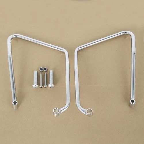 Vista 19 de TCT-MOTORPARTS Soporte de protección de alforja para Harley Electra Glide FLHT FLHTC FLHTCU 97-08 Cromado