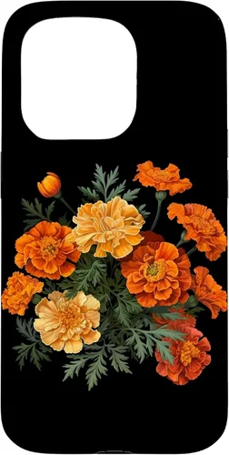 Vista 14 de Funda para iPhone 17 con diseño de flores de caléndula del mes de nacimiento