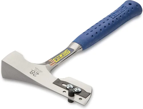 Vista 2 de ESTWING Shingler's Hammer - Herramienta para techadores de 28 onzas con cara fresada y agarre de reducción de golpes, E3-CA