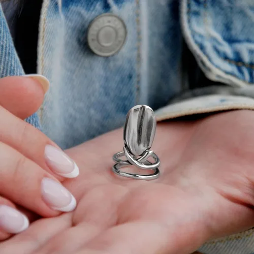 Vista 8 de Boho Sterling Silver Fingernail Ring: Unique Nail Armor, Adjustable Fingertip Ring, and Claw Ring - A Bold Statement Piece and Protective Finger