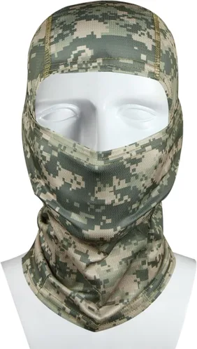 Vista 2 de Máscara facial de camuflaje militar, bandana, pasamontañas, capucha para hombres y mujeres, entrenamiento táctico, ciclismo, esquí, resistente al