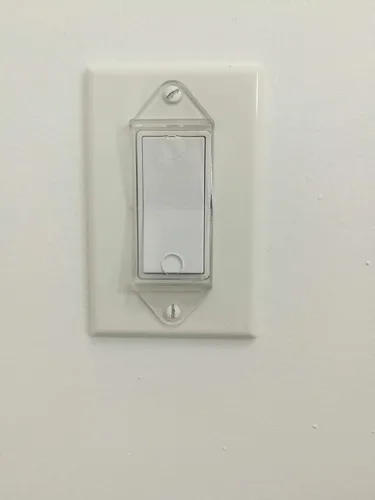 Vista 6 de Paquete de 4 protectores transparentes para placa de interruptor basculante, mantiene el interruptor de luz encendido o apagado. Protege tus luces
