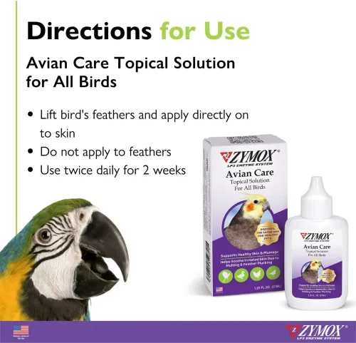 Vista 6 de Zymox Avian Care Solución tópica sin hidrocortisona - 1.25 oz