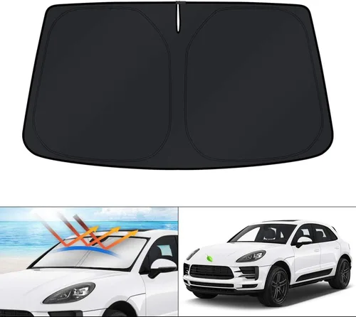 Vista 25 de KUST Parasol para parabrisas para BMW X1 F48 2016, 2017, 2018, 2019, 2020, 2021, 2022, accesorios de ajuste personalizado, parasol plegable