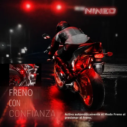 Vista 5 de NINEO 8 tiras de luces LED RGB para motocicleta, multicolor neón con control remoto inteligente, compatible con Carts Trikes Cruiser Scooter ATV