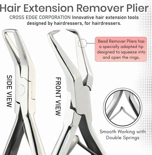 Vista 3 de Kit de Herramientas para Extensiones de Cabello Microlink Cuentas y Cinta Alicates Removedores de Extensiones de Cabello y Alicates Prensadores