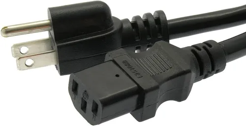 Vista 3 de Cable de alimentación de 6 pies para monitor Dell E2417H, P2416D, P2417H, S2716DG, SE2717H