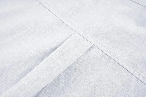 Vista 8 de Ryannology Guayabera - Camisas de lino de manga corta con botones para hombre, estilo casual, playa, campamento cubano, camisa mexicana para hombre