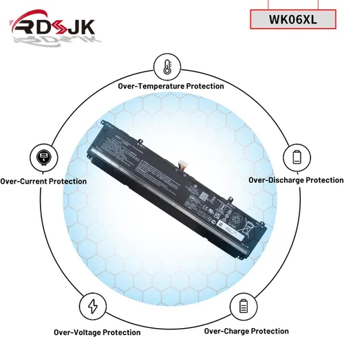 Vista 6 de WK06XL - Batería para portátil HP Omen 7 16-B0000 16-B0000TX 16-B0001TX 16-B0002TX 16-B1000 16-B1001TX 16-C0000 16-C0001NU 7 Plus 17-CK0000