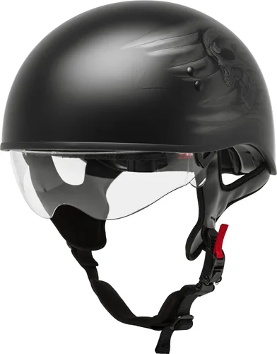 Vista 5 de GMAX HH-65 Naked DOT aprobado medio casco para motocicleta, ciclomotor, scooter y más