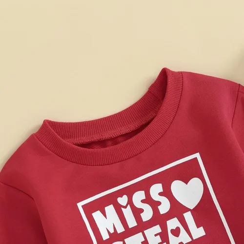 Vista 19 de Sudadera con cuello redondo para el día de San Valentín para bebé, niña, niño, para el día de San Valentín