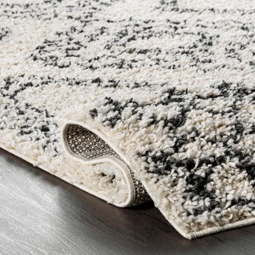 Vista 6 de nuLOOM Lacey - Alfombra decorativa geométrica marroquí, 2 x 3, color blanco roto