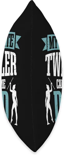 Vista 2 de Baton Twirling Majorettes Cute Baton Design My Favorite Twirler Calls Me Dad Throw Pillow, 16x16, Multicolor