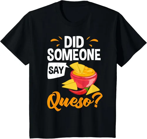 Vista 37 de Queso Dip Camiseta Chile con Queso Salsa Mexican Chips Chile con Queso, Negro