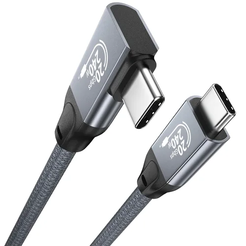 Vista 9 de QCEs Cable USB C corto de 1 pie 40 Gbps USB 4 cable para transferencia de datos de alta velocidad Thunderbolt 4, pantalla de monitor 8K60Hz, carga