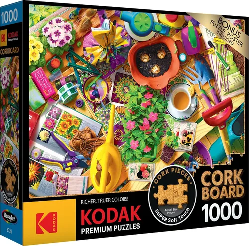 Vista 2 de RoseArt - Kodak Premium Cork - Inside The Gardener's Shed - Rompecabezas de 1000 piezas para adultos