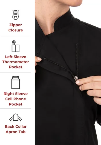 Vista 4 de Chef Works Chaquetilla de chef para mujer Hartford Cool Vent