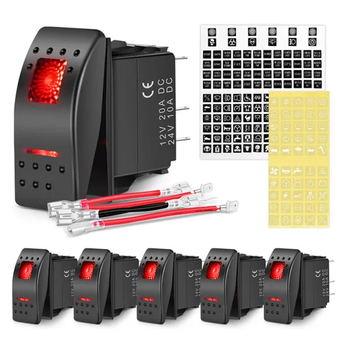 Vista 16 de Nilight Interruptor de 3 vías de encendido y apagado, control de palanca basculante, una sola carga desde dos ubicaciones separadas, interruptores