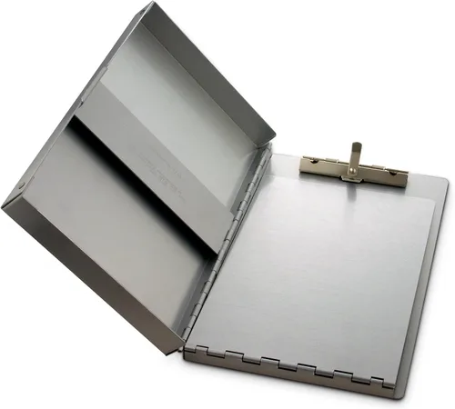 Vista 4 de Saunders Portaformularios Snapak de aluminio reciclado, tamaño de notas, Gris
