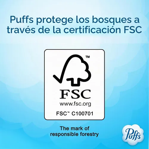 Vista 8 de Puffs Plus Loción Facial Tissue, 1 caja de cubo, 48 pañuelos por caja