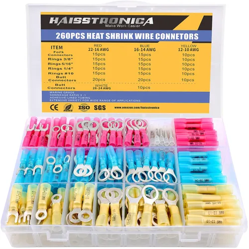 Vista 12 de haisstronica 120 PCS Conectores de Cable Termorretráctil - Conectores de Empalme Termorretráctiles de Grado Marino - Kit de Conectores Eléctricos