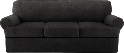 Vista 43 de 2 Fundas para Sillas de Cojín en T con Brazos Súper Elásticas Funda Deslizable para Silla de Sala de Estar para Mascotas y Perros Funda Deslizable