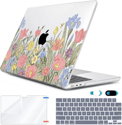 Vista 20 de Compatible con MacBook Air 2026 2025 2024-2022 de 13.6 pulgadas M5 A3449 M4 A3240 M3 A3113 M2 A2681 con Touch ID, carcasa rígida de plástico, hoja