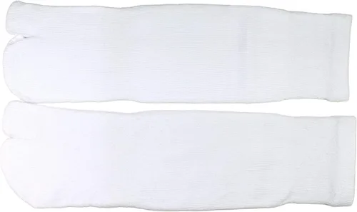 Vista 6 de Calcetines Tabi japoneses unisex de 2 dedos, 2 pares, tamaño niño pequeñoniñoadulto, Blanco