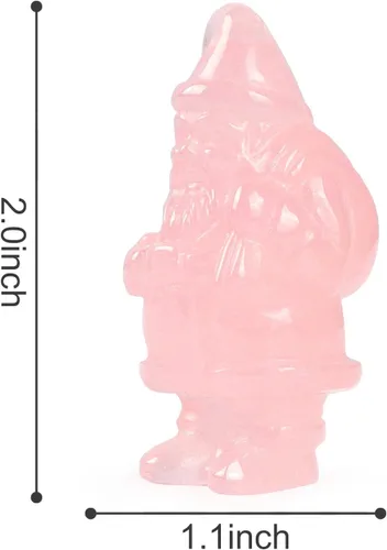 Vista 4 de Artistone Adorno de decoración navideña de Papá Noel de cristal de 2 pulgadas, tallado a mano, lindo regalo de Papá Noel, figura mexicana